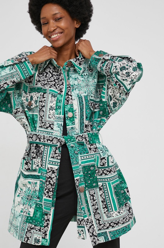 Answear Lab Koszula bawełniana zielony 101.1.AJ