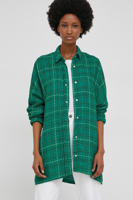 Košeľa Answear.LAB káro zelená 32051.DA