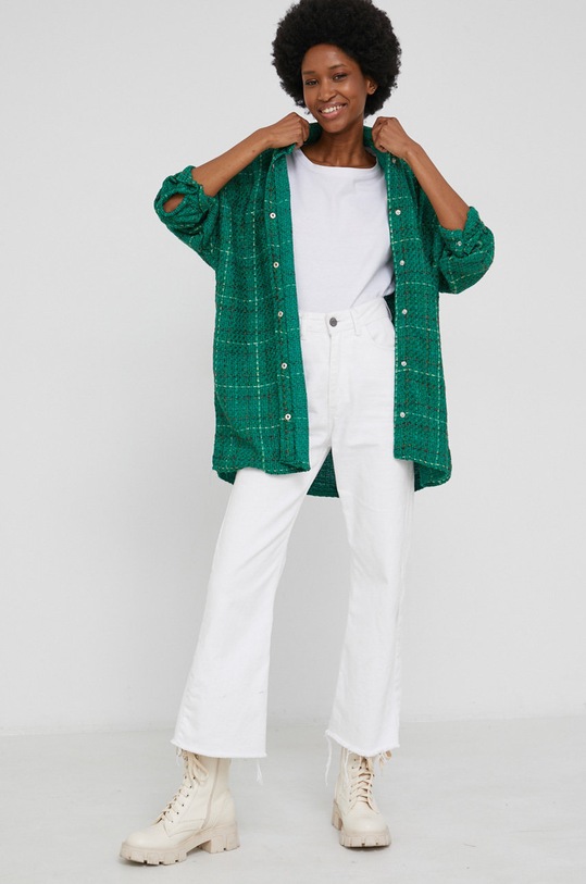 Košeľa Answear.LAB 32051.DA zelená WW22