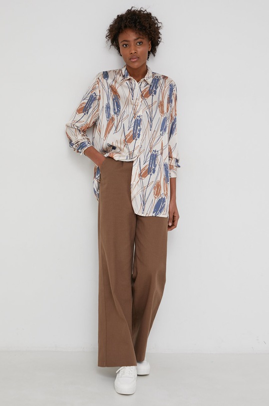 Košeľa Answear.LAB 31928.DA béžová WW22