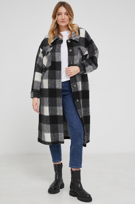 Vuneni kaput Answear.LAB 2870.1KR crna WW22