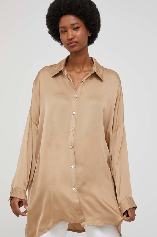 Oblečenie Hodvábna košeľa Answear.LAB G50026.1.1RK béžová