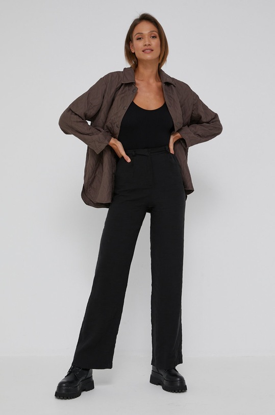 Answear Lab cămașă 0161.1.DA maro WW22