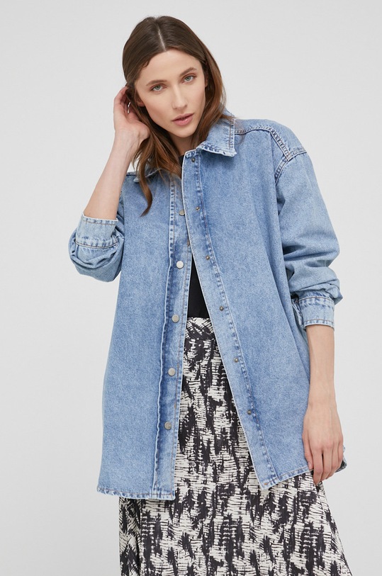 Rifľová košeľa Answear.LAB 5330.3.DA modrá WW22