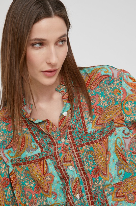 Answear Lab svilena srajca KU642.DB zelena