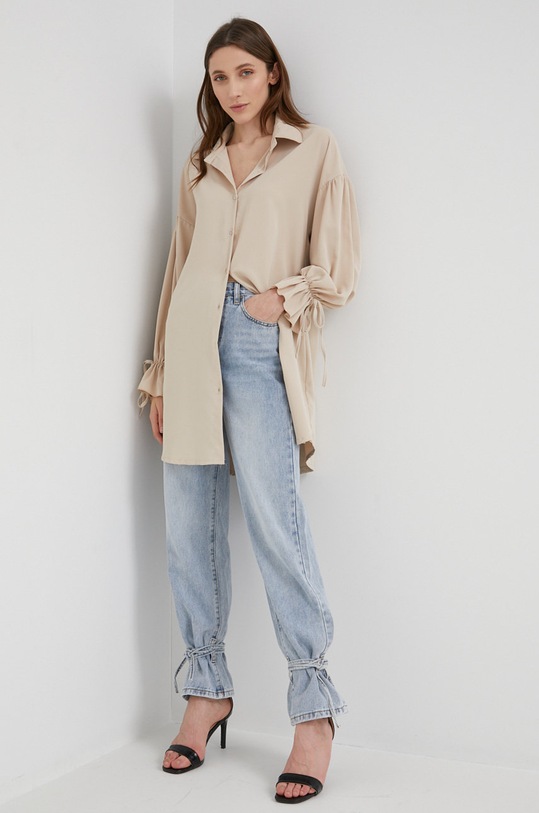 Košeľa Answear.LAB 99059.2K béžová WW22