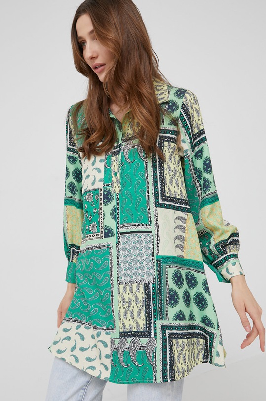 Answear Lab koszula wzorzyste zielony 52009.6.1K
