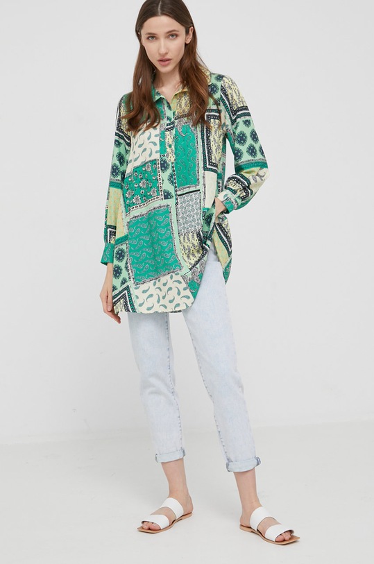 Odzież Answear Lab koszula 52009.6.1K zielony