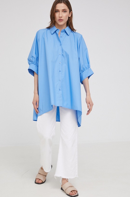 Answear Lab koszula bawełniana H0808.C3.K niebieski WW22