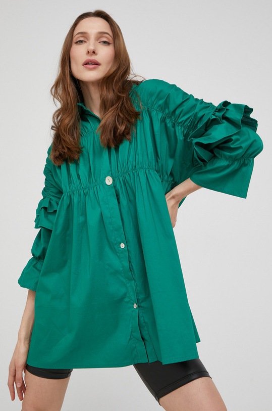 Košile Answear.LAB zelená A4090.1K