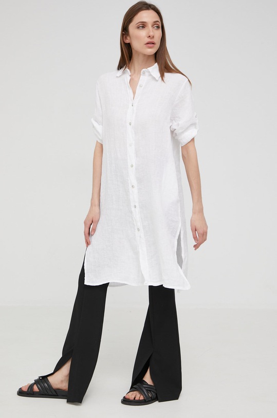 Answear Lab koszula lniana 3679.1.JS biały WW22