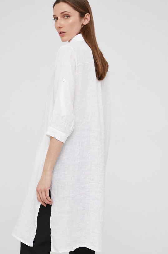 Odzież Answear Lab koszula lniana 3679.1.JS biały