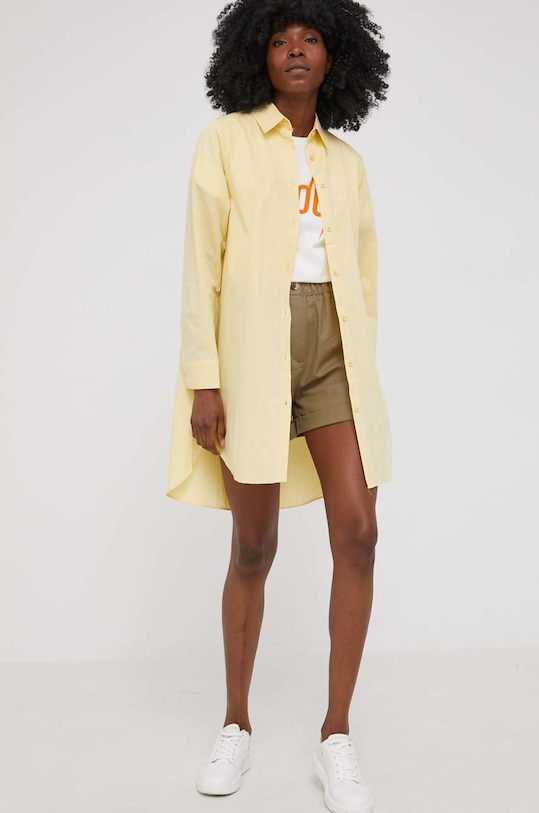 Odzież Answear Lab koszula bawełniana 2022.DA żółty
