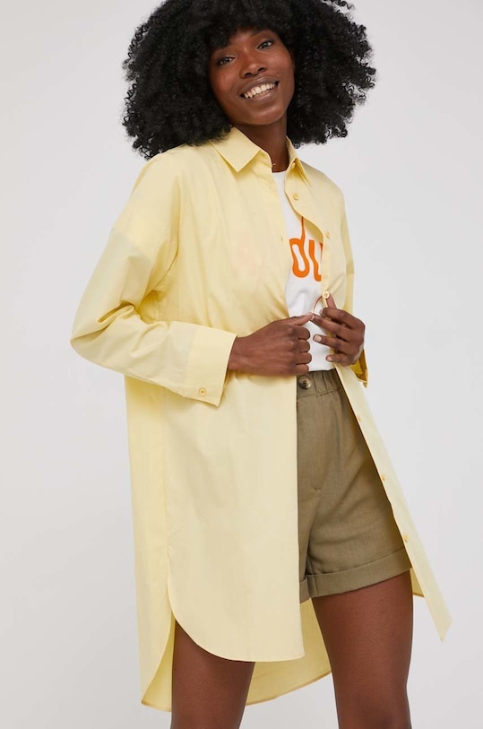 Answear Lab koszula bawełniana 2022.DA żółty