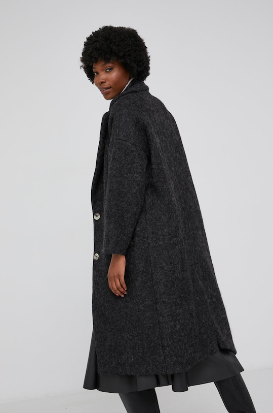 Odzież Answear Lab Płaszcz z wełną 54046.1.MB czarny