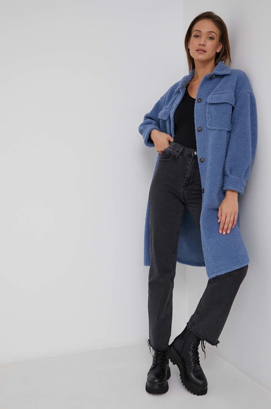 Answear Lab Płaszcz 21753.2RK niebieski WW22