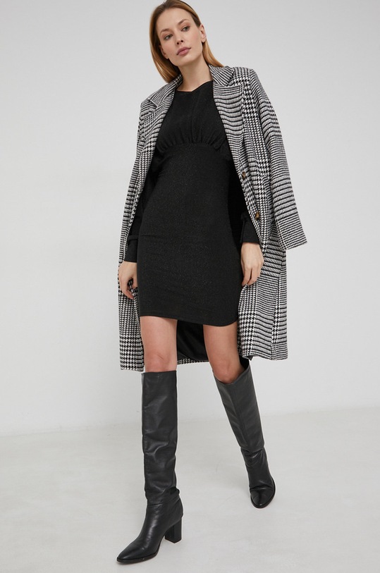 Vuneni kaput Answear.LAB 55555.DB crna WW22