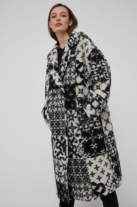 Answear Lab płaszcz wełniany 9954.KR czarny WW22