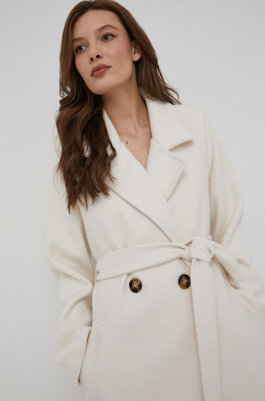 Kabát s vlnou Answear.LAB béžová 22037.K