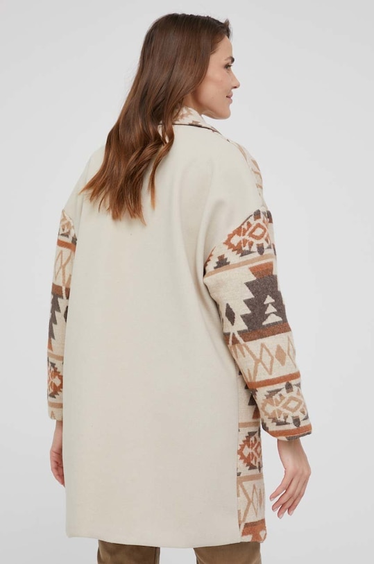 Odzież Answear Lab płaszcz z wełną 1359.DA beżowy