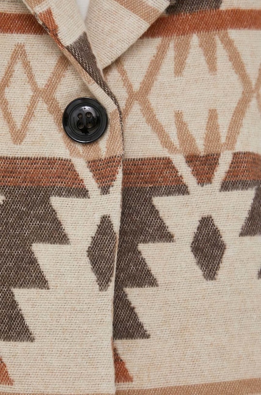 Answear Lab płaszcz z wełną 1359.DA beżowy