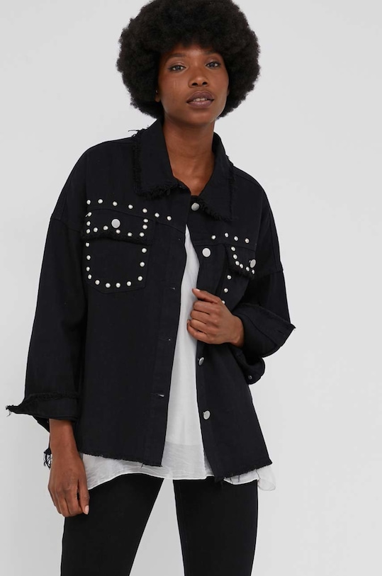 Answear Lab Koszula jeansowa klasyczny czarny H2329.1KR