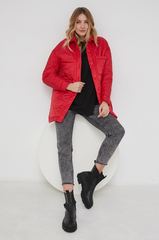 Answear Lab - Kurtka bez kaptura czerwony 3864.1KR