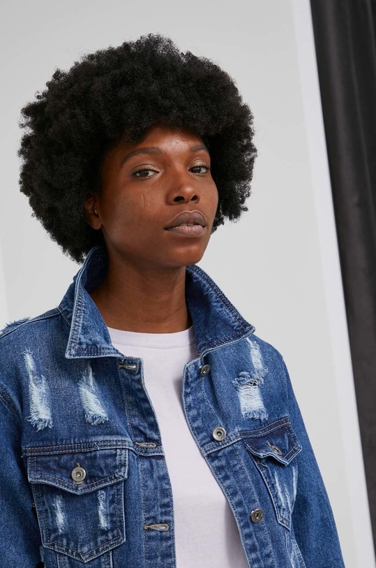 Answear Lab kurtka jeansowa niebieski SA9633.KR