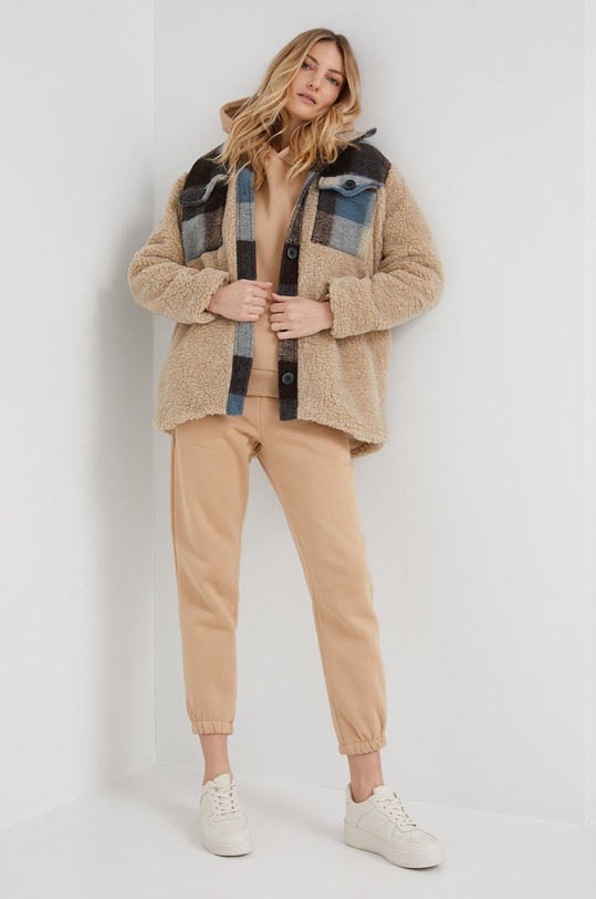 Answear Lab kurtka z wełną 1273.1.DA beżowy WW22