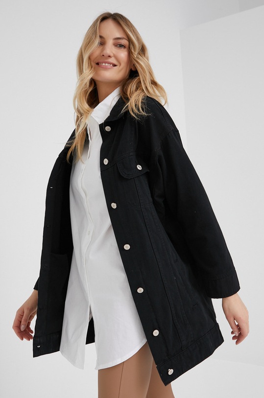 Rifľová bunda Answear.LAB čierna 8229012.K