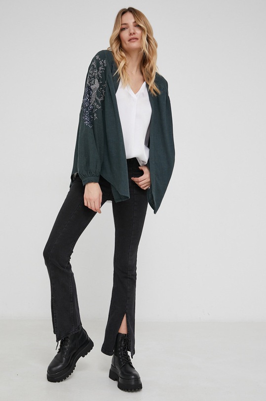 Laneni sako Answear.LAB 31952.KR zelena WW22