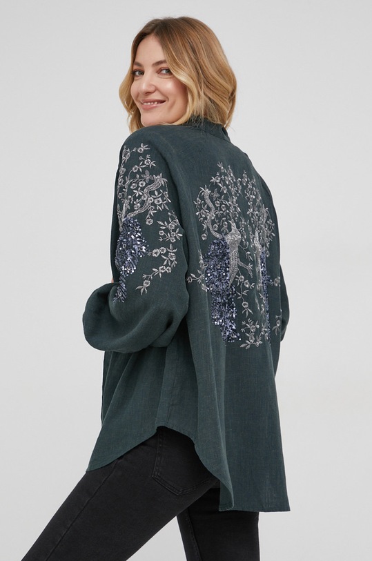 Odjeća Laneni sako Answear.LAB 31952.KR zelena