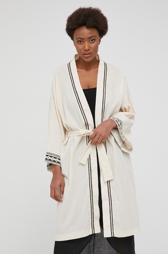 Kimono Answear.LAB nášivka béžová 9145.MP.SP