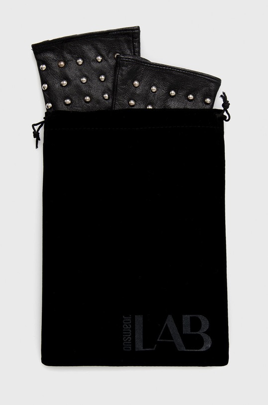 Kožené rukavice Answear.LAB XBRW14.25.1KR čierna WW22