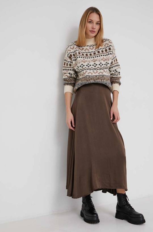 Sukňa Answear.LAB 191618.1.DB hnedá WW22