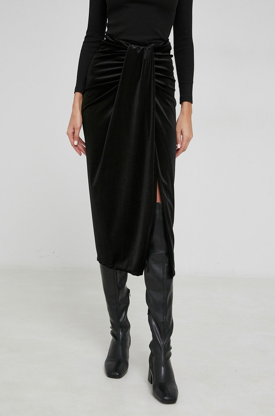 Sukňa Answear.LAB s elastanom čierna 7908.DB