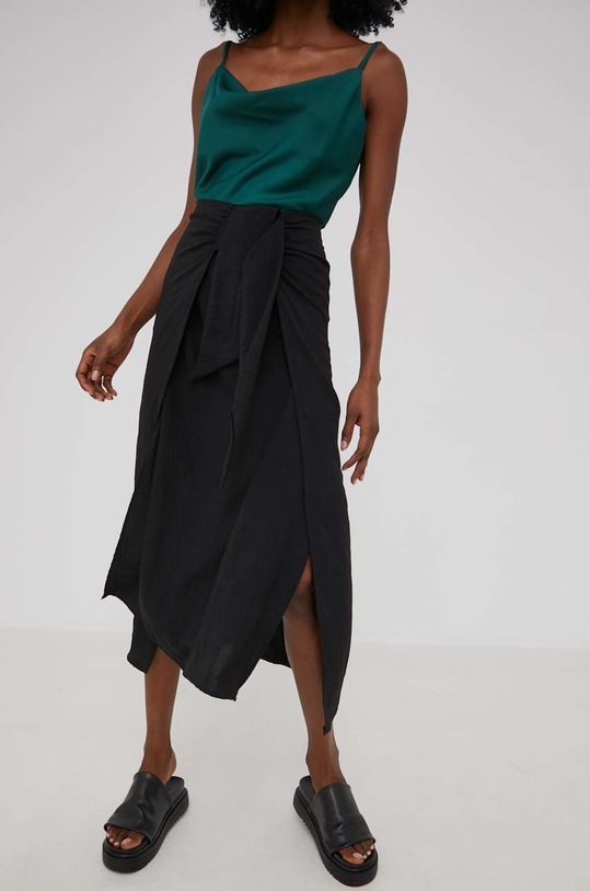 Answear Lab spódnica casual czarny 22Y0201.DB