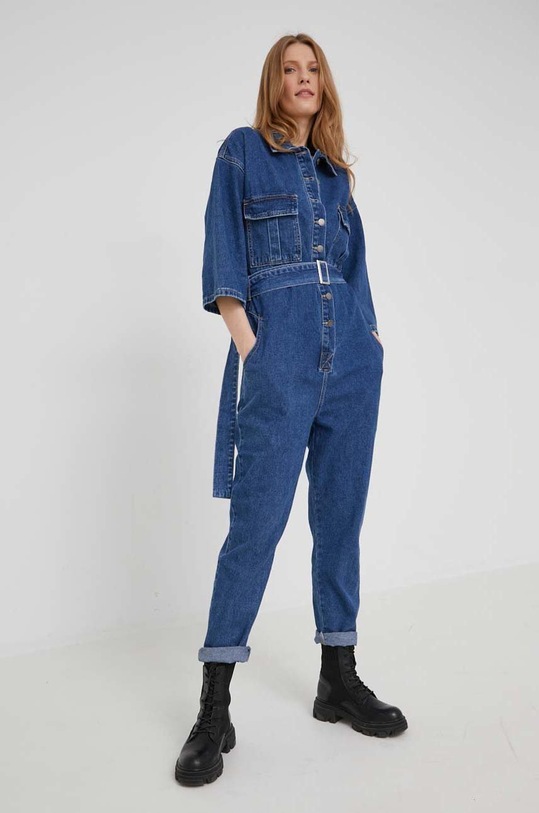 Answear Lab kombinezon jeansowy bawełna niebieski H8750.DB