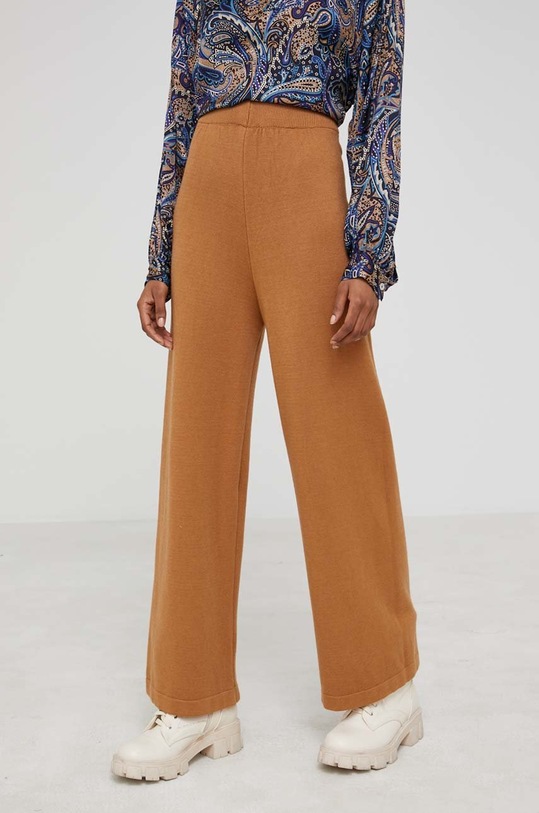 Панталони Answear Lab трикотаж кафяв G8923.1KR