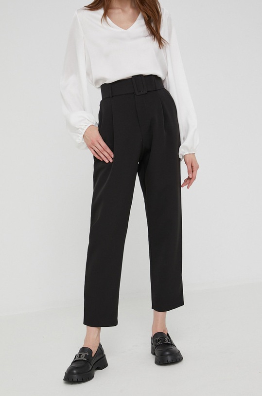 Kalhoty Answear.LAB high černá L5395.K