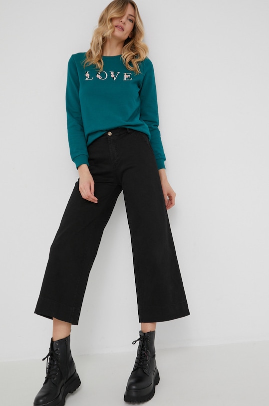 Answear Lab spodnie z elastanem czarny 3319.K