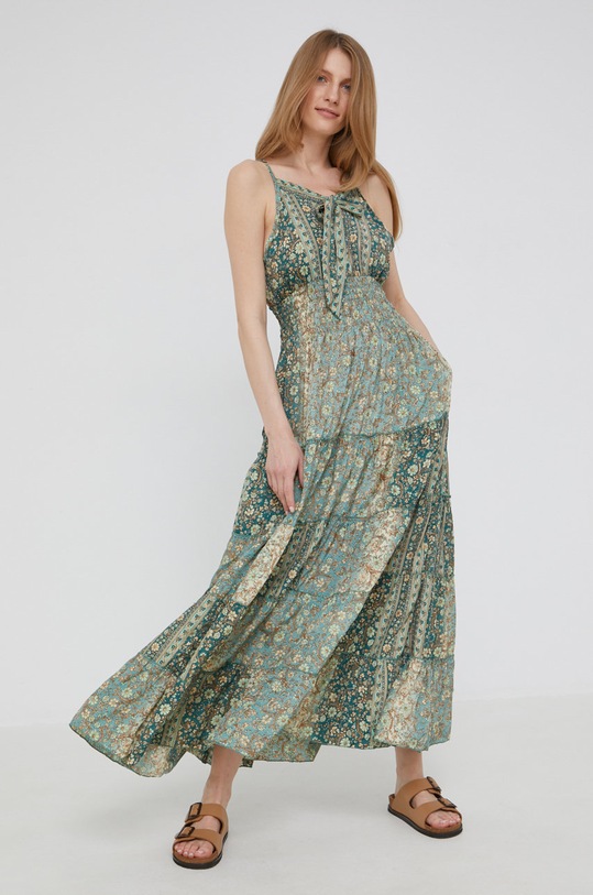 Answear Lab sukienka jedwabna casual zielony LD2197.AA