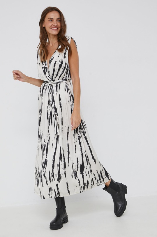 Oblečení Šaty s hedvábím Answear.LAB 12431.1w bílá