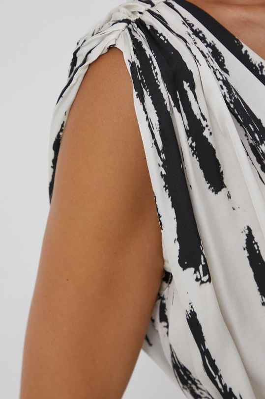 Šaty s hedvábím Answear.LAB 12431.1w bílá