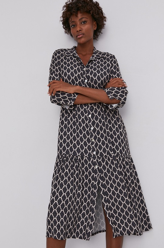 Answear Lab rochie midi gri 38848.FT279.KR