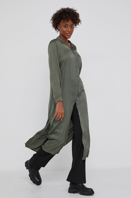 Answear.LAB - Šaty viskóza zelená G39021RA.2KR