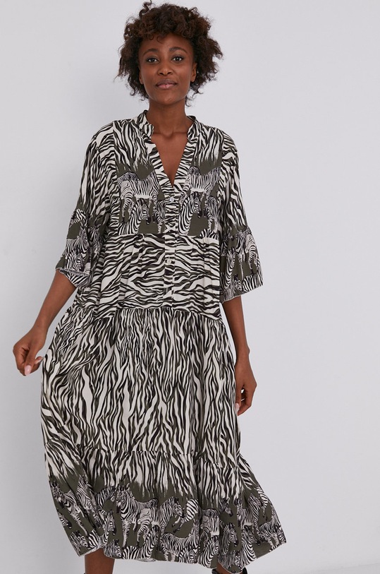 Answear Lab Sukienka trzy czwarte zielony G5021A.2KR