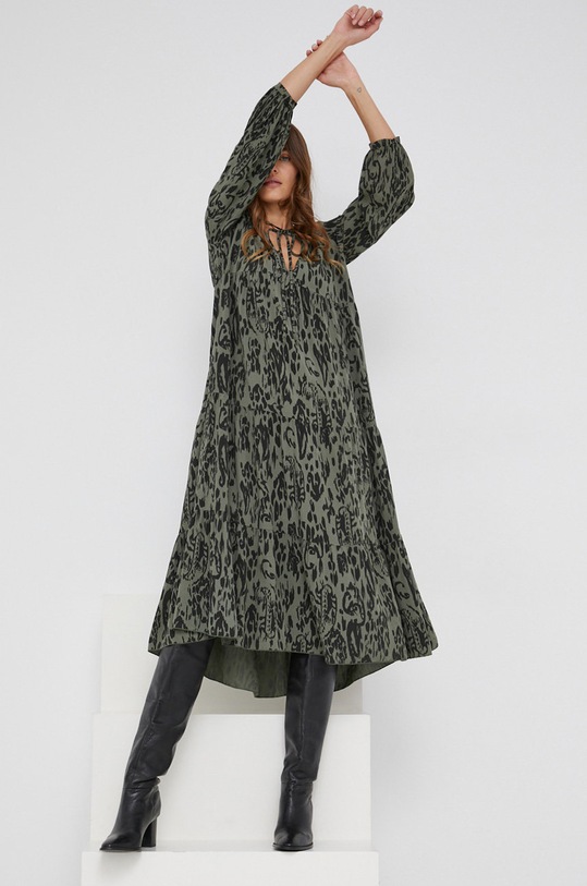 Šaty Answear.LAB viskóza zelená 39821PV51B.3KR