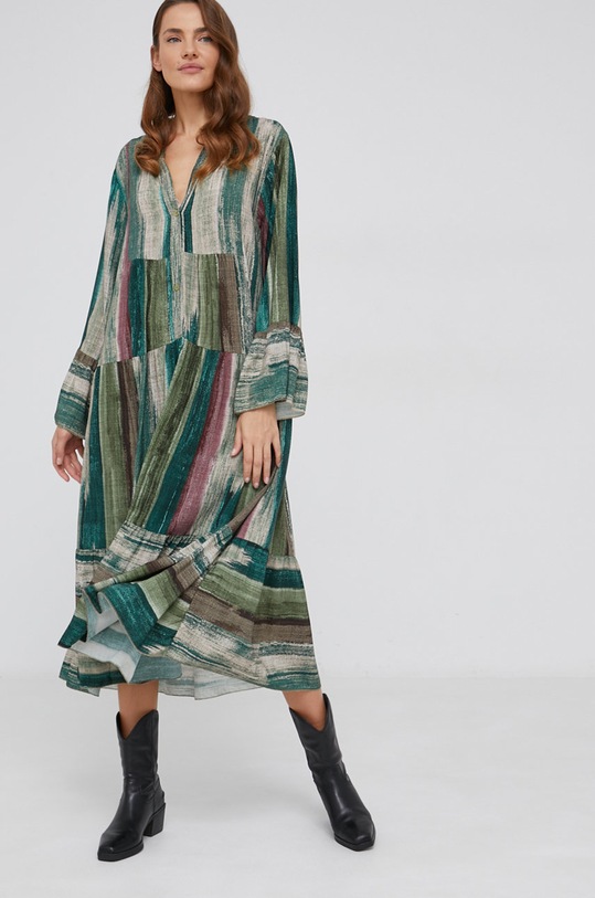 Šaty Answear.LAB midi zelená 5168C.1KR