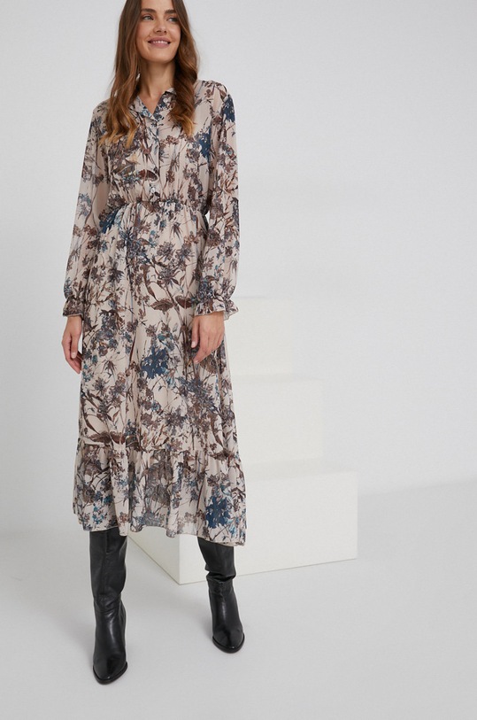 Answear Lab Sukienka 11111.KR beżowy WW22